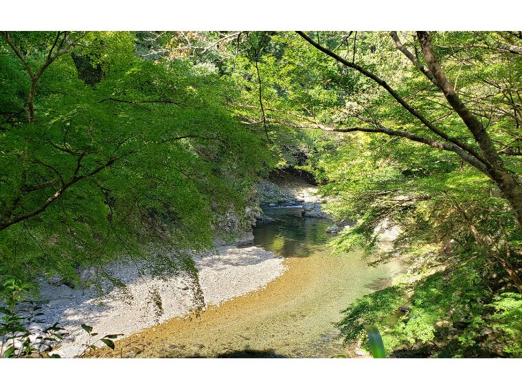 西明寺近くの清滝川