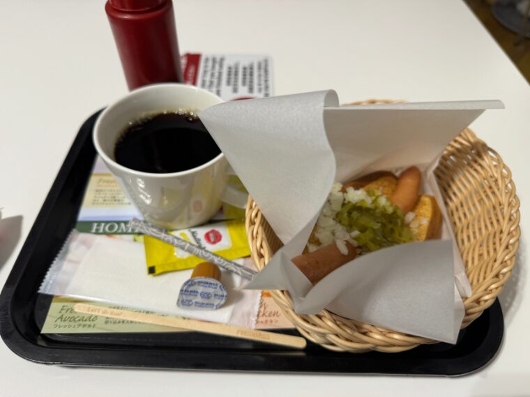 中部セントレア空港のフレッシュネスバーガーモーニングセット